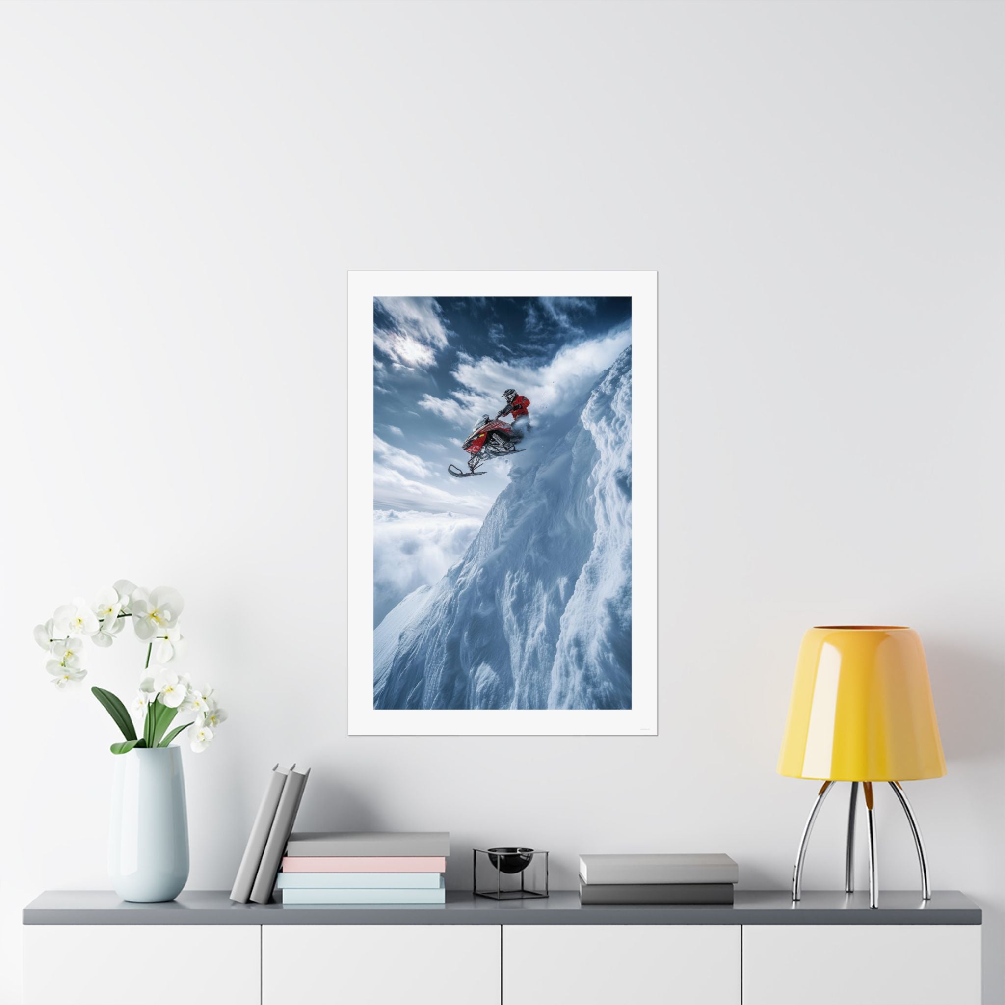 Free Fall -  Snowmobile - Gallery Print Poster - DC0192