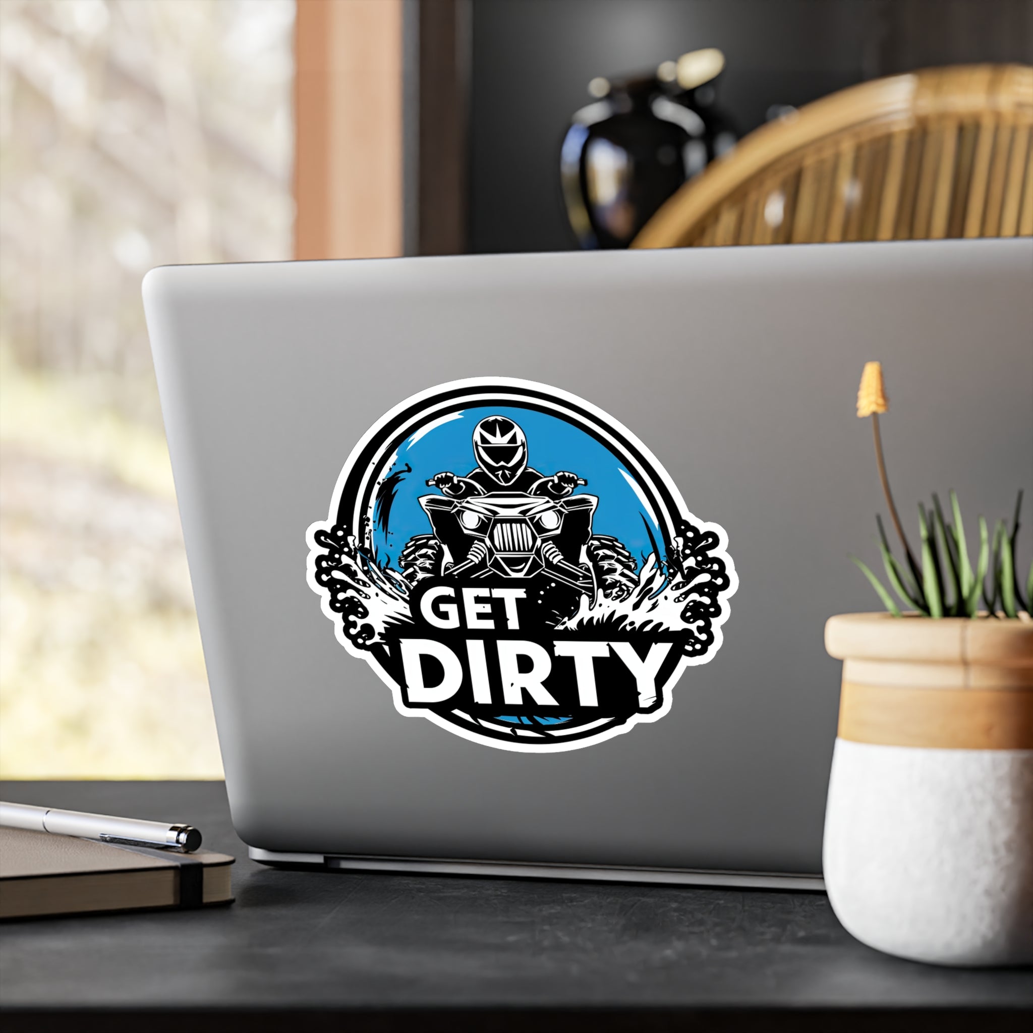 Get Dirty - ATV- Xtreme Riderz- Vinyl Decal Round