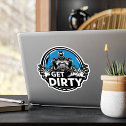 Get Dirty - ATV- Xtreme Riderz- Vinyl Decal Round