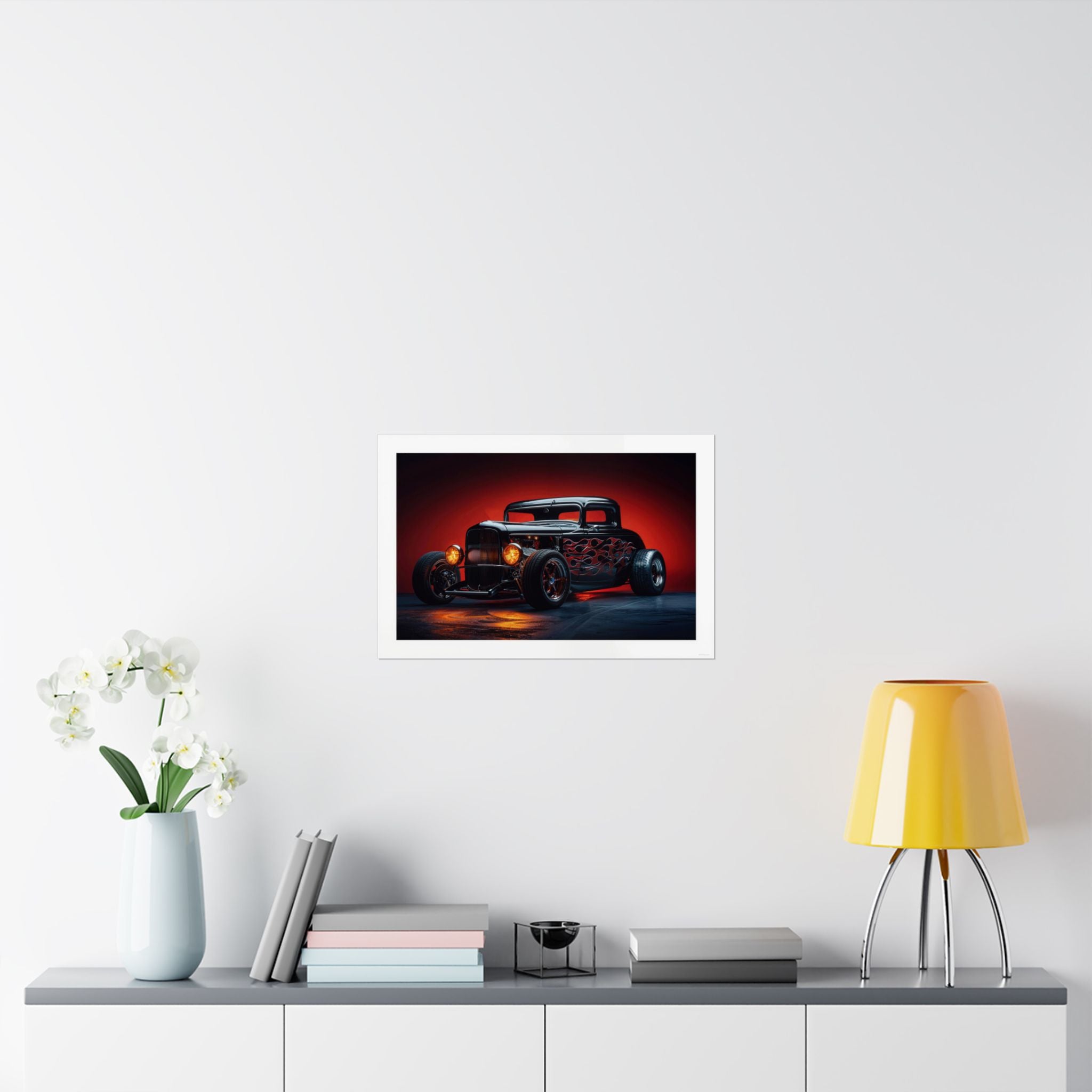 Flamed Deuce Coupe - Auto - Gallery Print Poster - DC0137