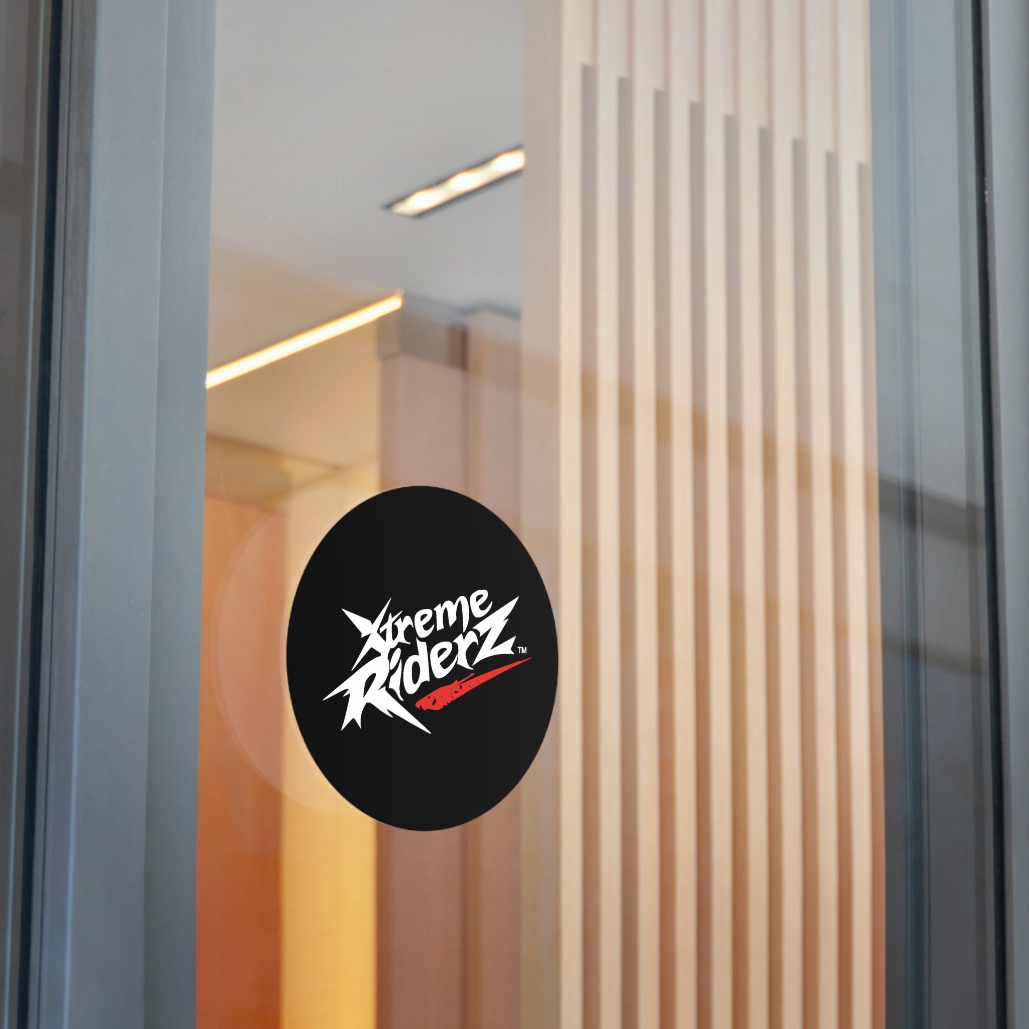 Black Round Vinyl Stickers- Xtreme Riderz Brand