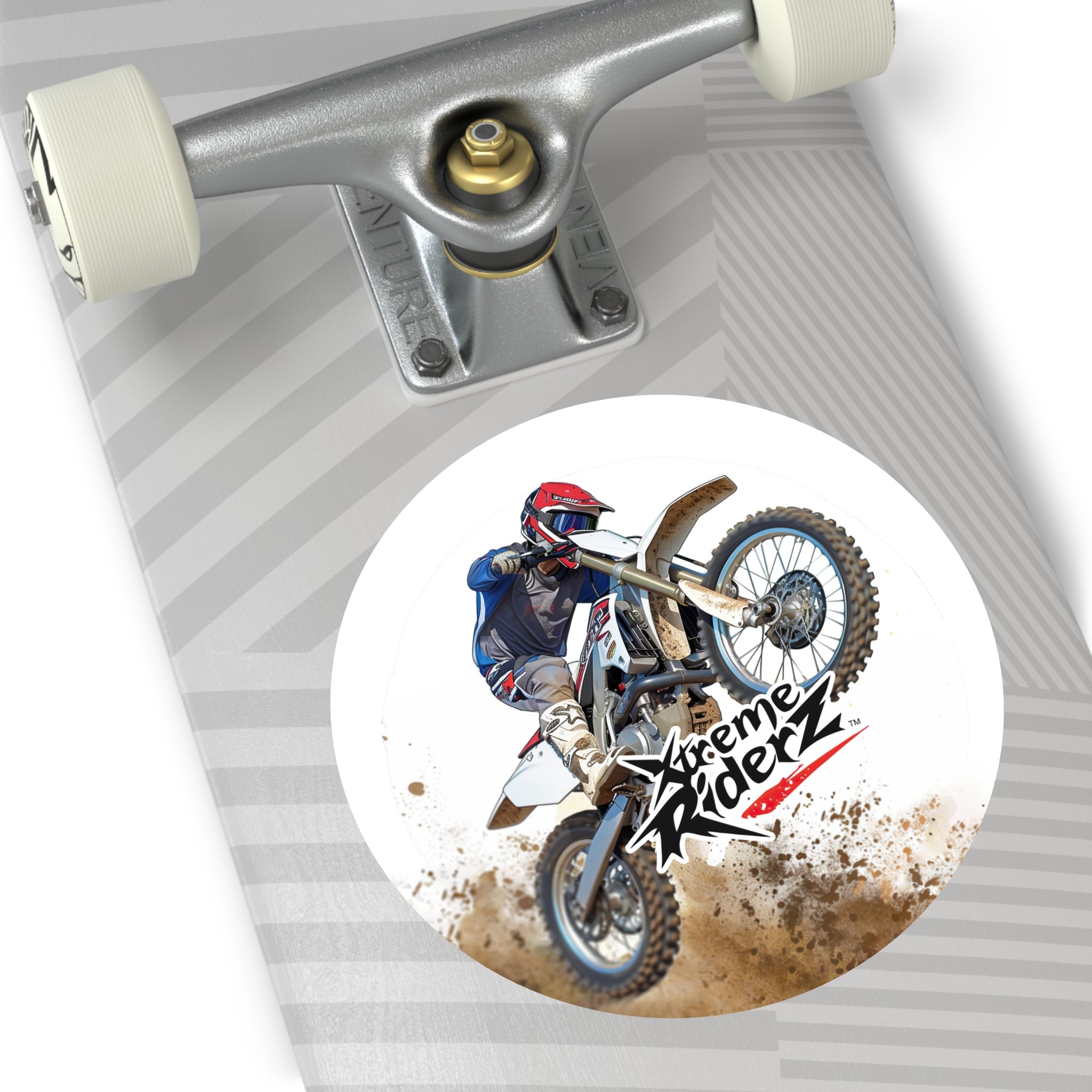 Motocross -Xtreme Riderz- Round Vinyl Sticker