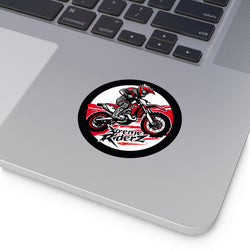 Motocross- Xtreme Riderz- Round Vinyl Stickers