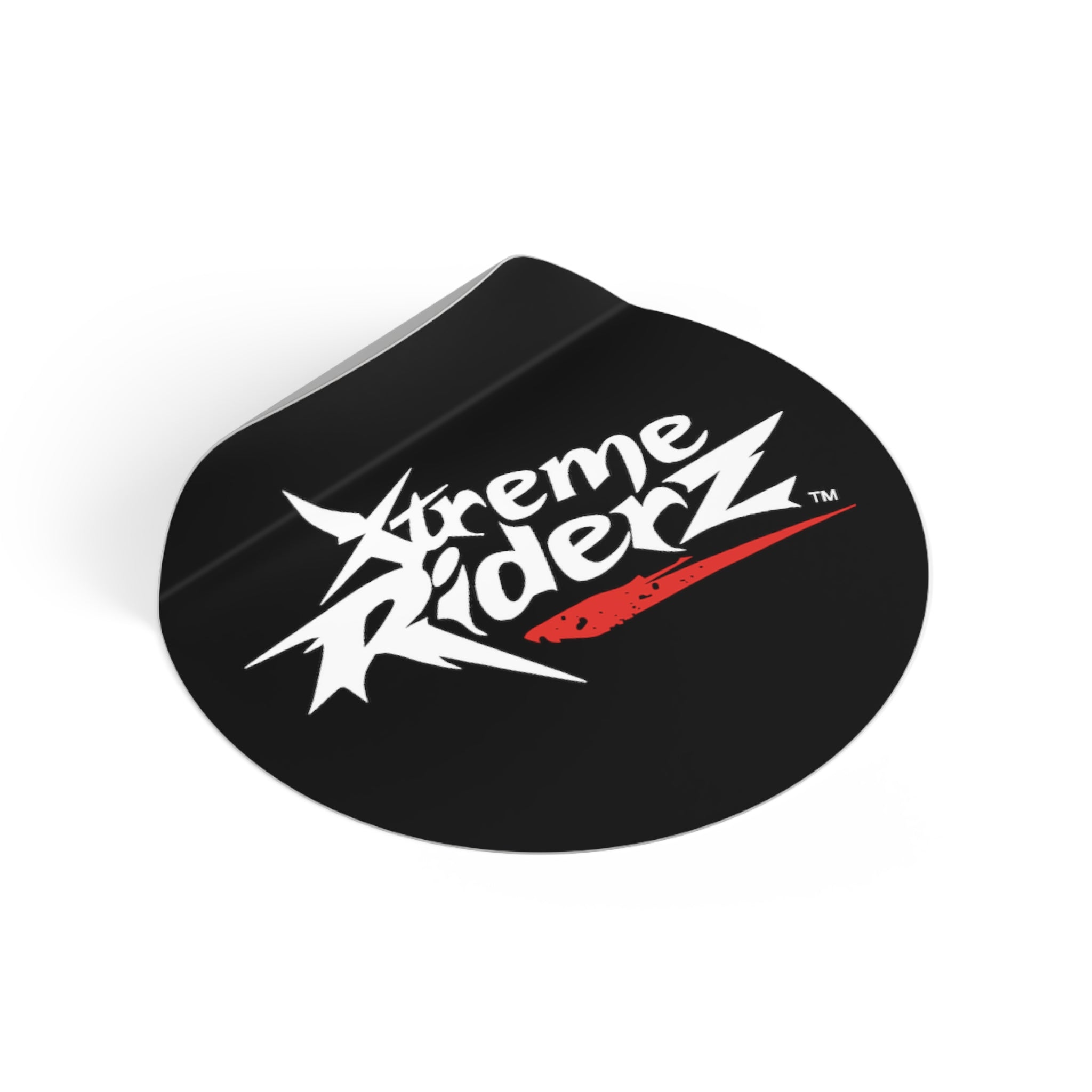 Black Round Vinyl Stickers- Xtreme Riderz Brand