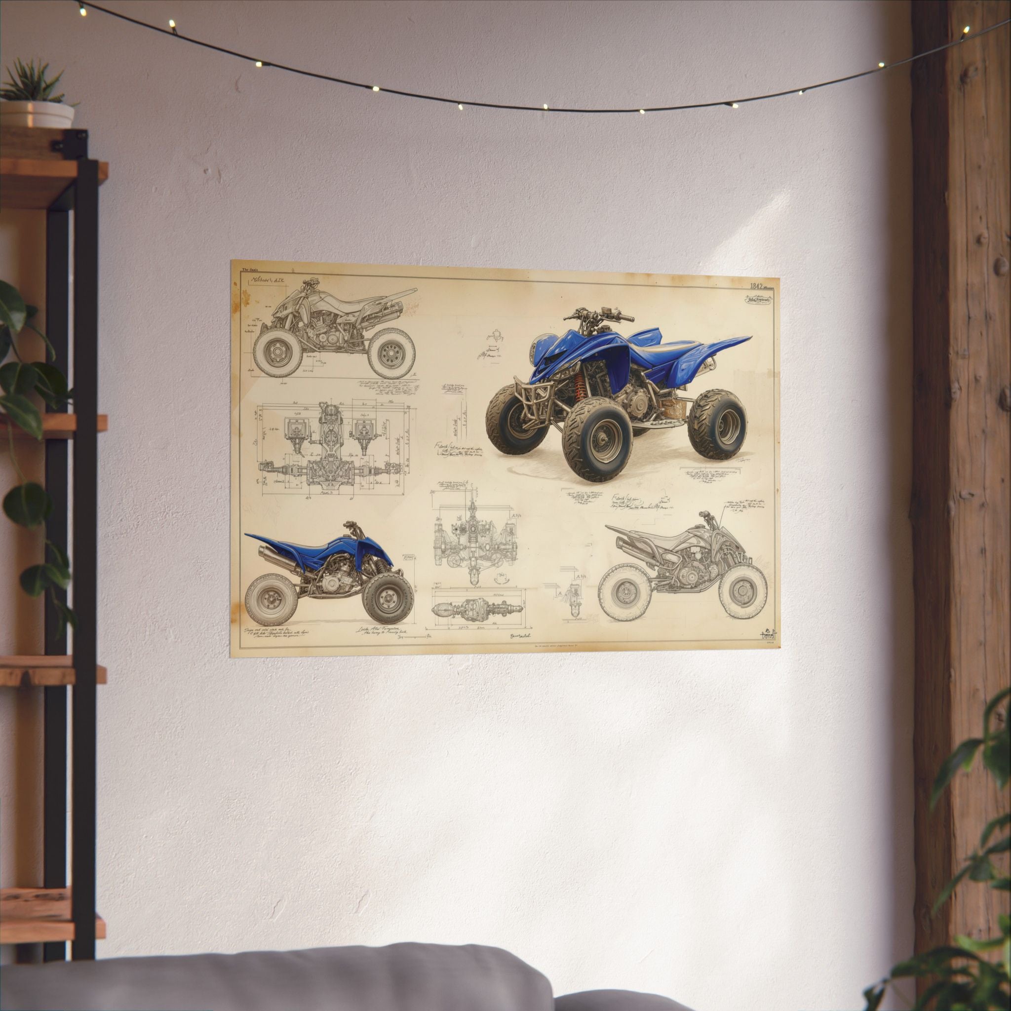 ATV Blueprint - ATV/UTV - Gallery Print Poster - DC0292