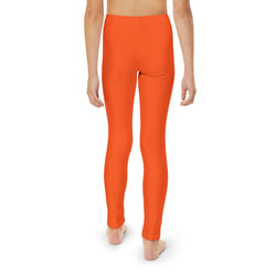 Orange Youth Full-Length Leggings- Xtreme Kidz