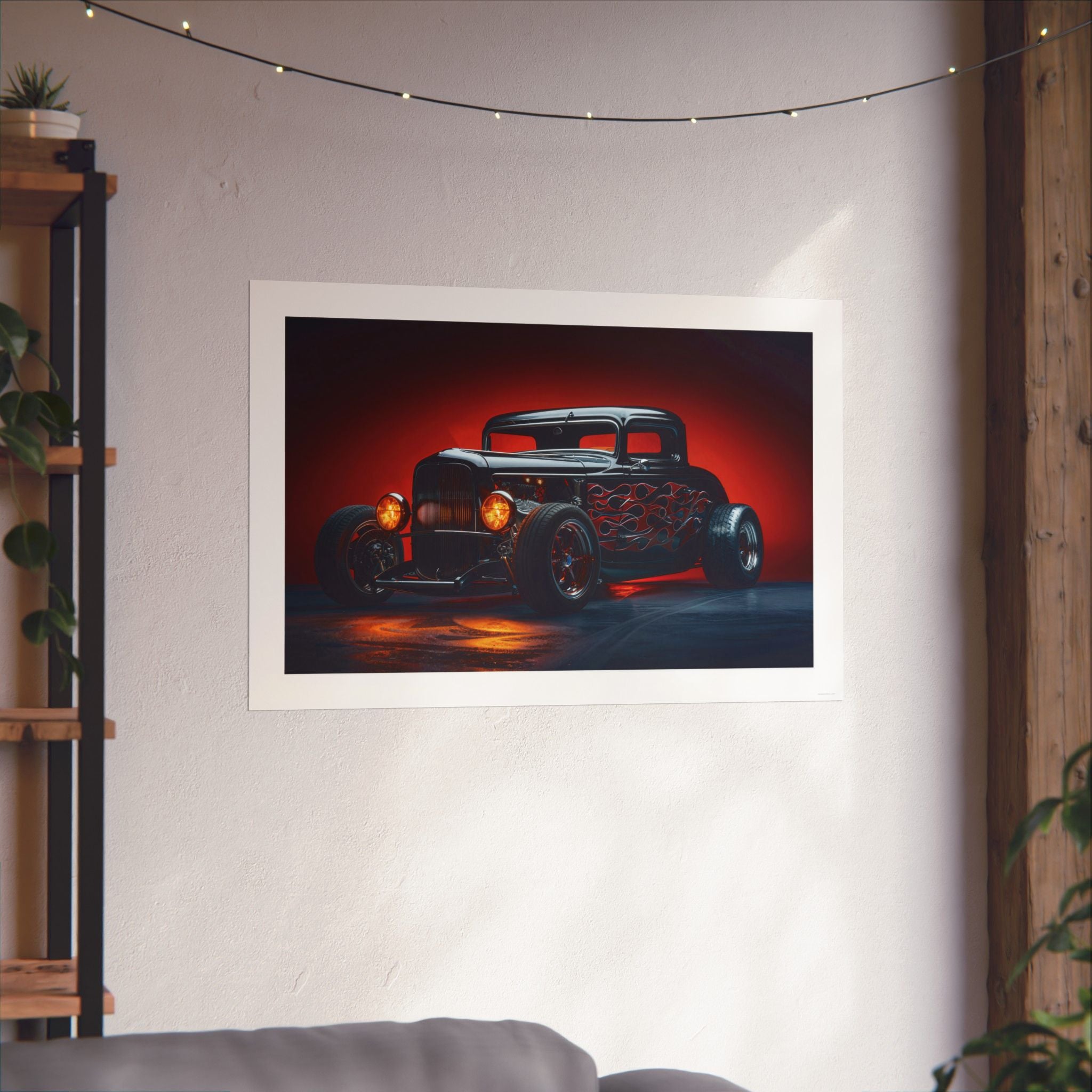 Flamed Deuce Coupe - Auto - Gallery Print Poster - DC0137