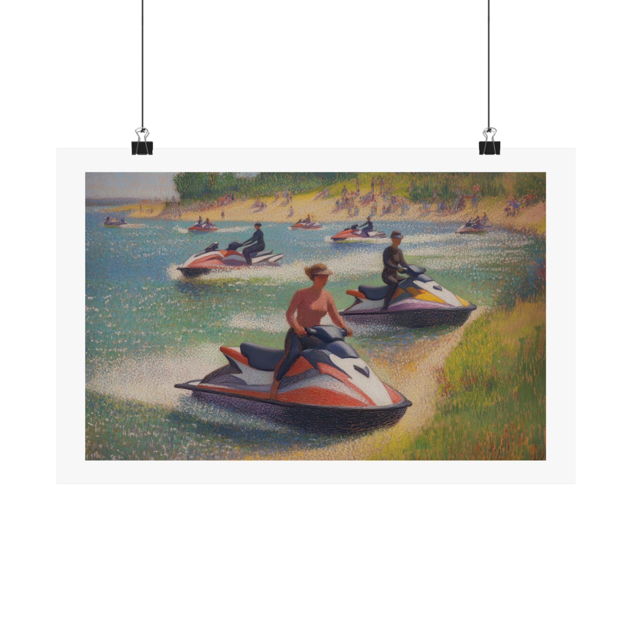 A Sunday Afternoon on the Island of La Grande - Version 2 - Seurat - Watersports - Gallery Print Poster - DC0259