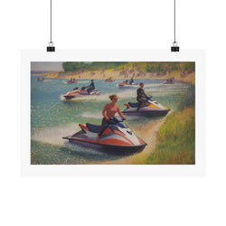 A Sunday Afternoon on the Island of La Grande - Version 2 - Seurat - Watersports - Gallery Print Poster - DC0259
