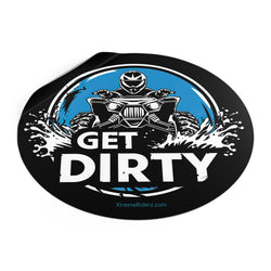 Get Dirty ATV- Xtreme Riderz - Round Vinyl Sticker