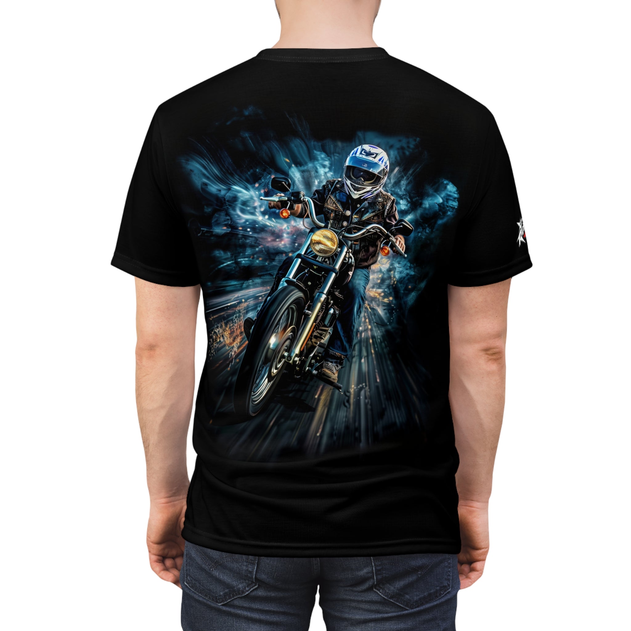 Black & Blue motorcycle t-shirt, motorcycle