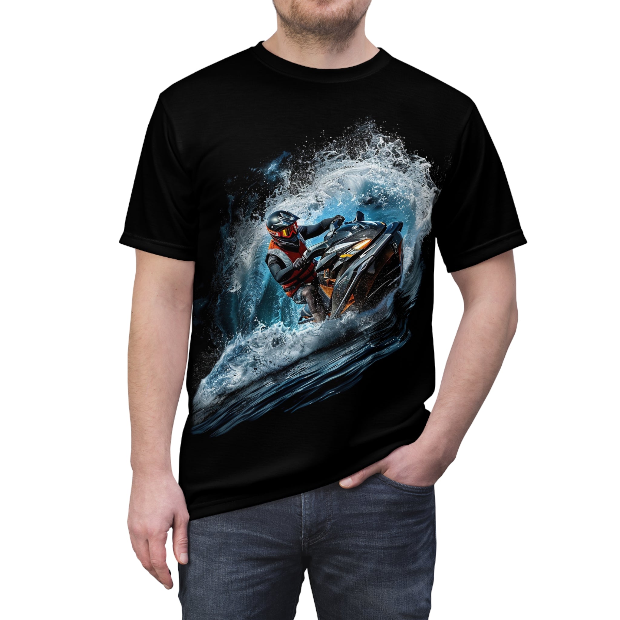 Crystal Blue Wave Rider t-shirt - jet ski - watersports - personal watercraft - waves