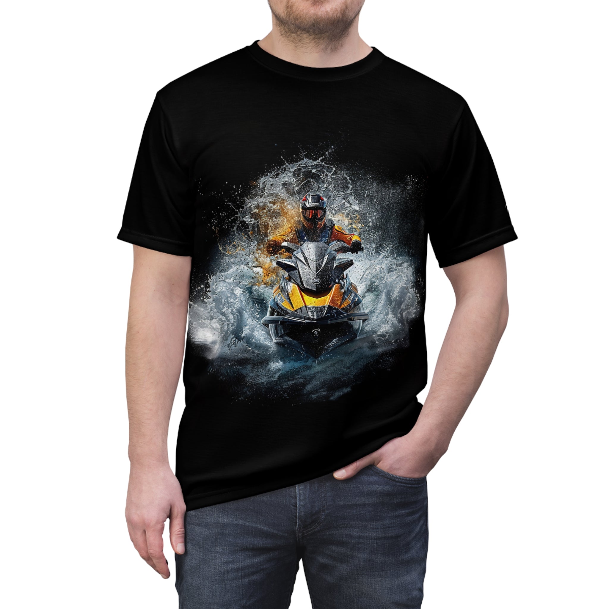 Full on Yellow t-shirt - jet ski - watersports - personal watercraft - waves