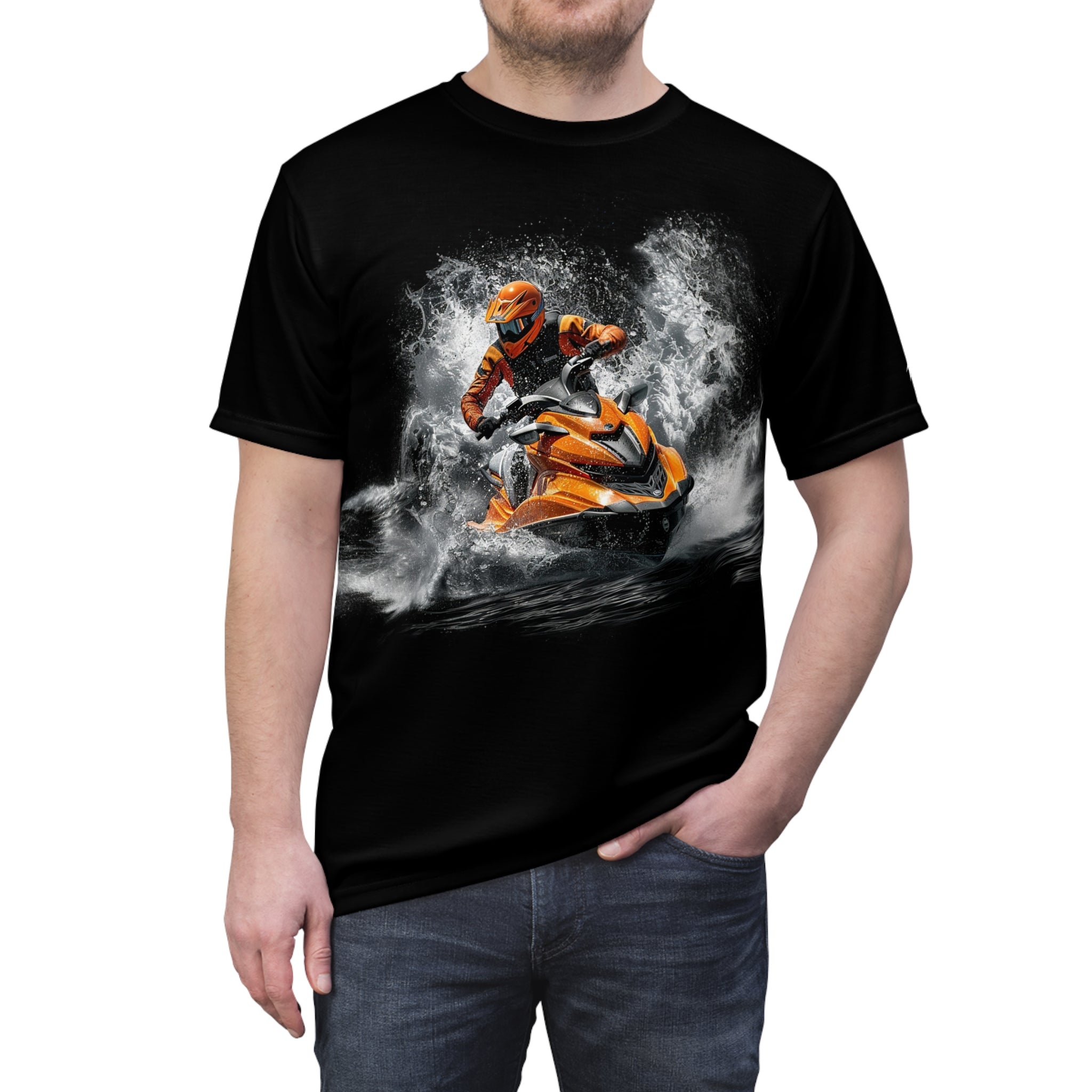 Neon Yellow Rider t-shirt - jet ski - watersports - personal watercraft - waves