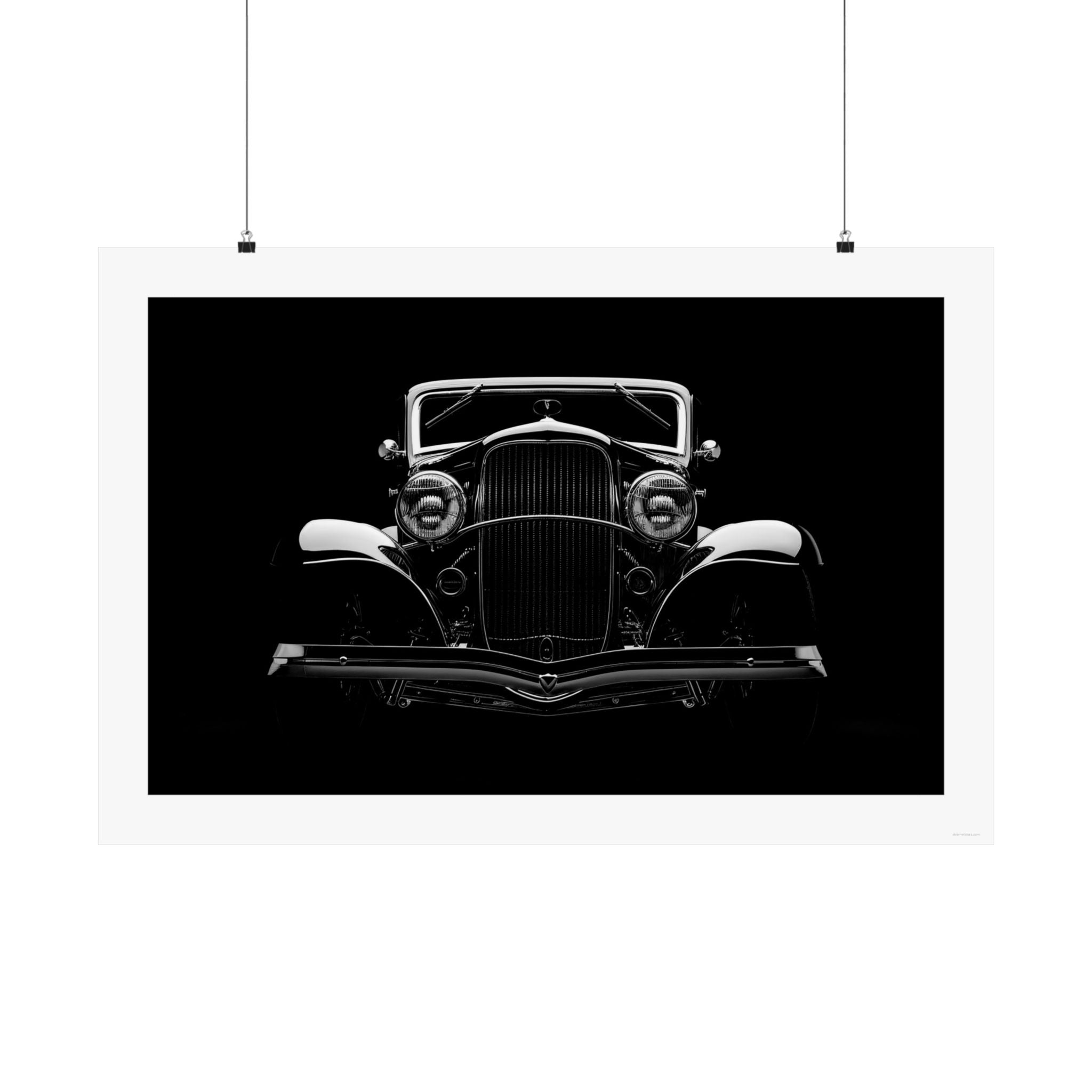 Onyx Deuce gallery print, deuce coup, black and white, vintage car