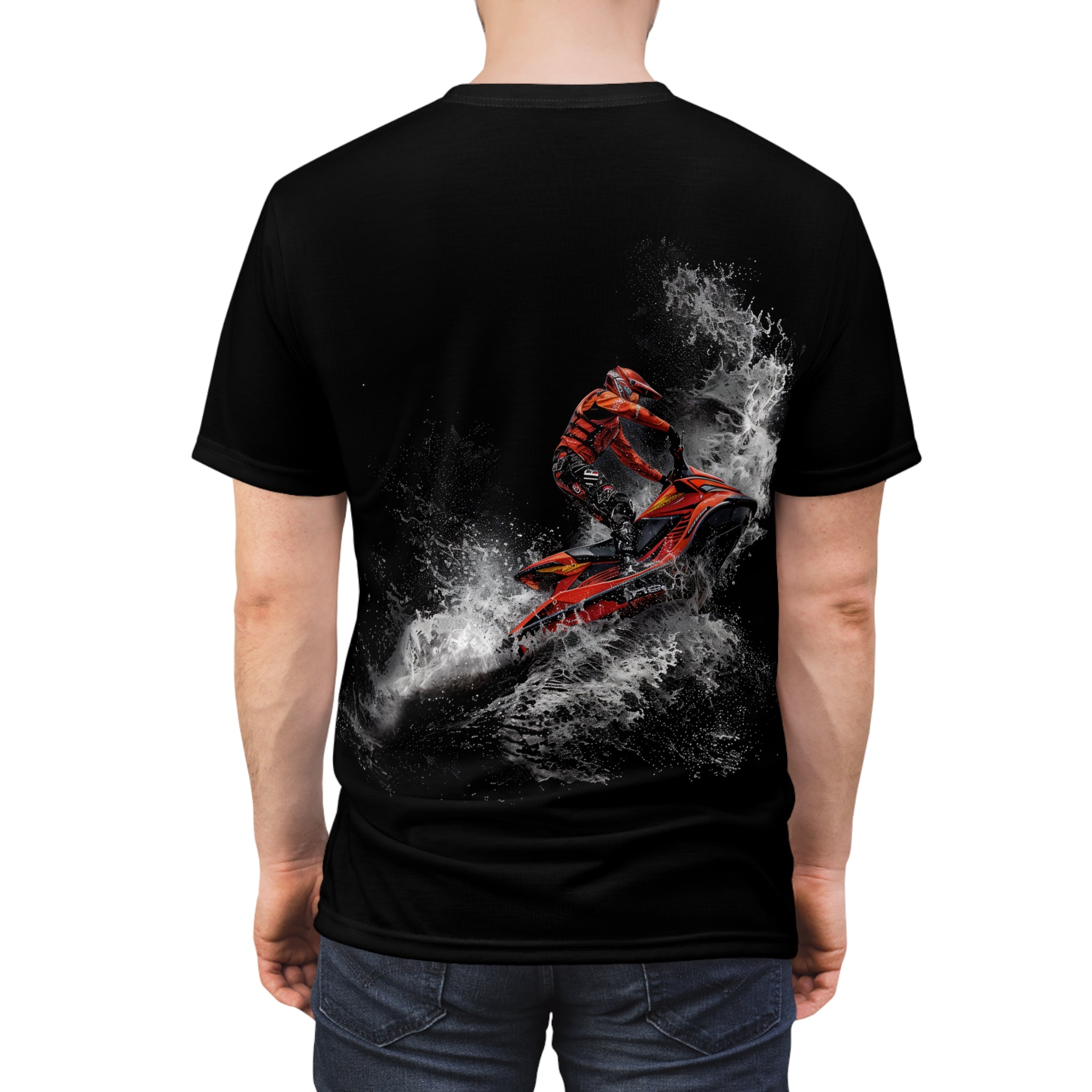 Orange Rider t-shirt - jet ski - waves - watersports - personal watercraft