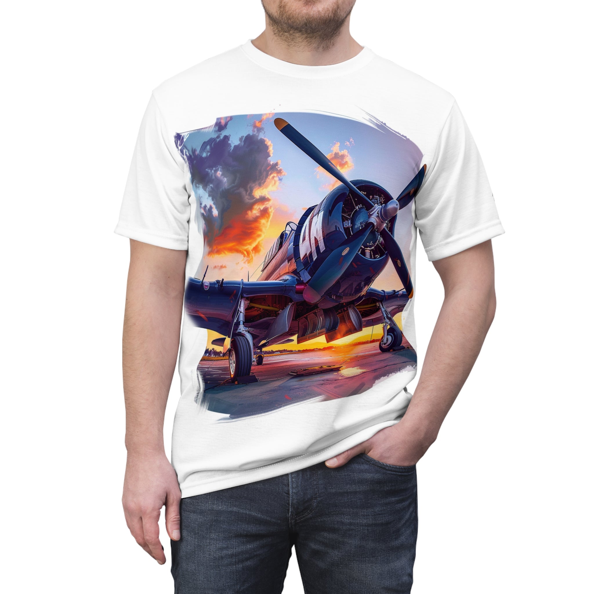 Resting Hellcat - Warplane - Aviation - t-shirt