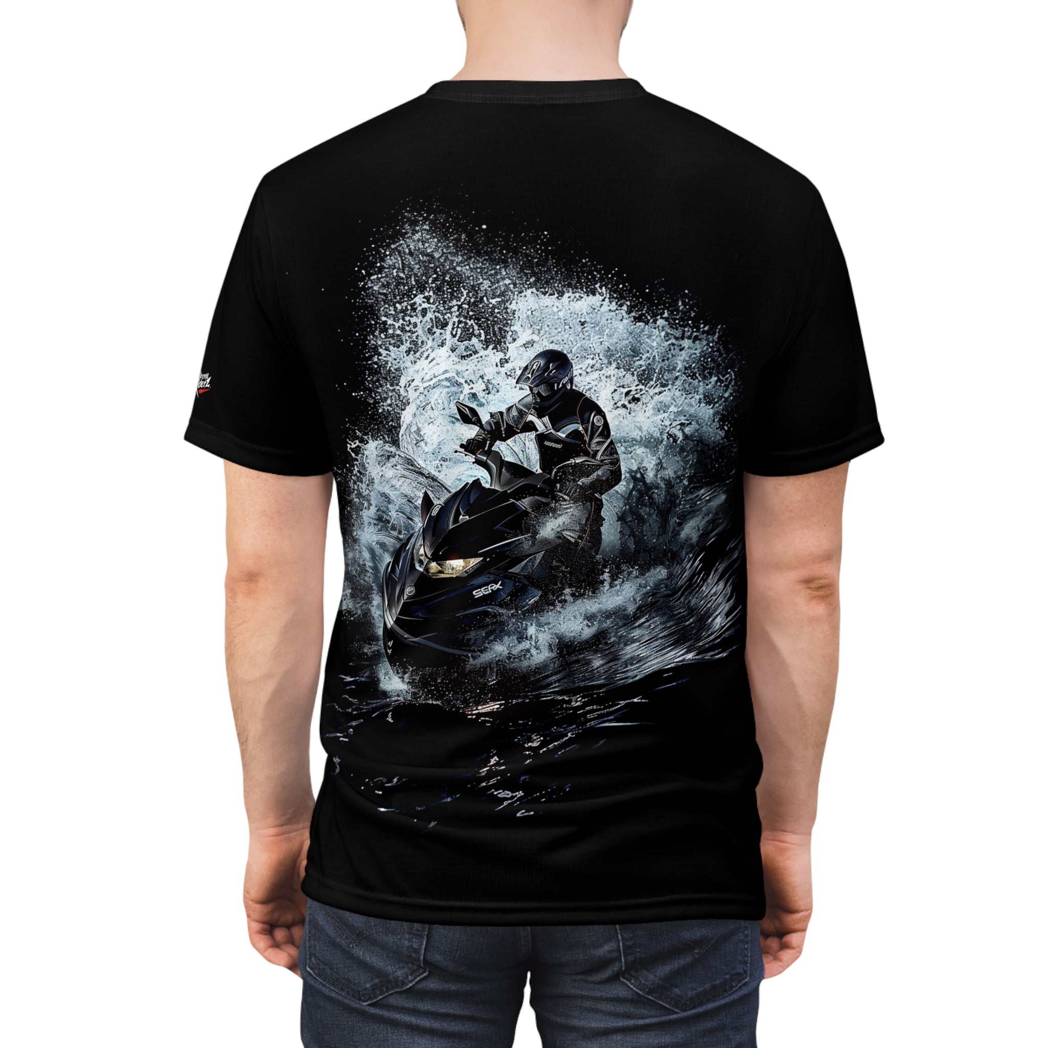 Rider in Black t-shirt - jet ski - watersports - personal watercraft - waves