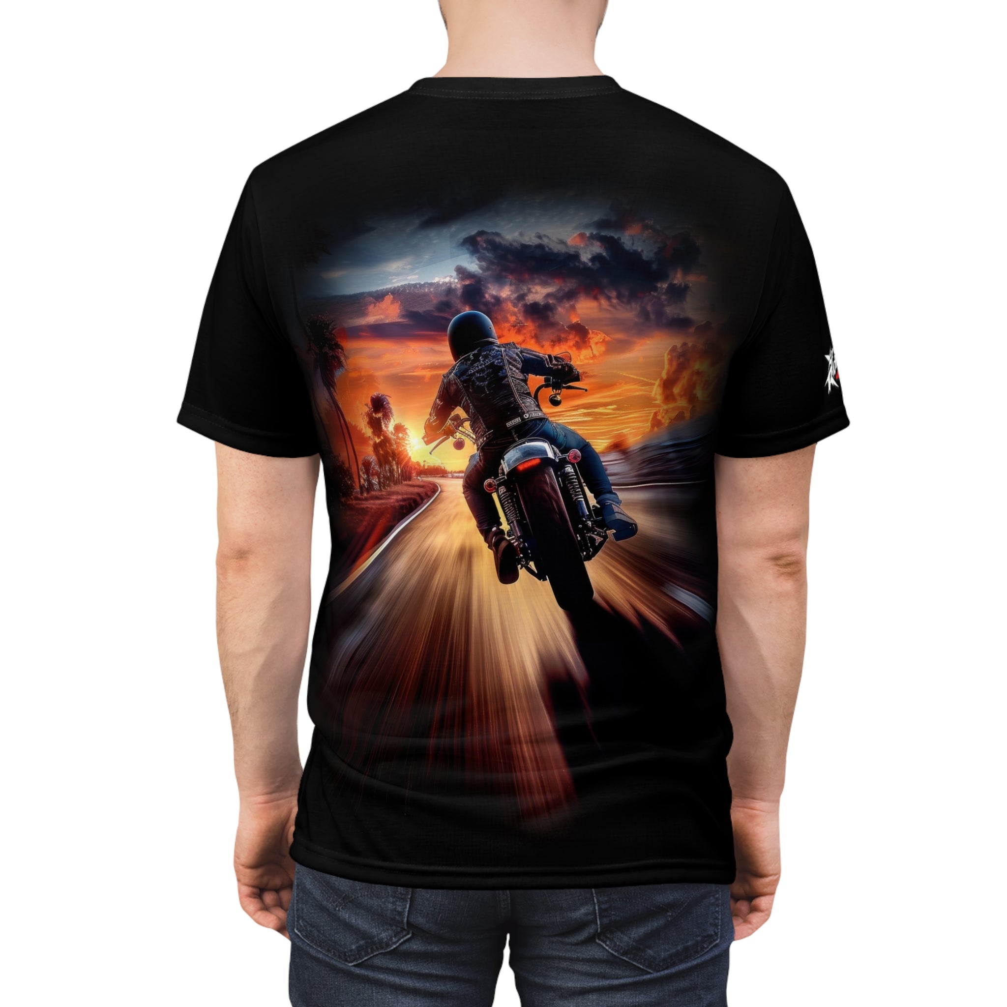 Sunset Rush motorcycle t-shirt, motocycle, sunset