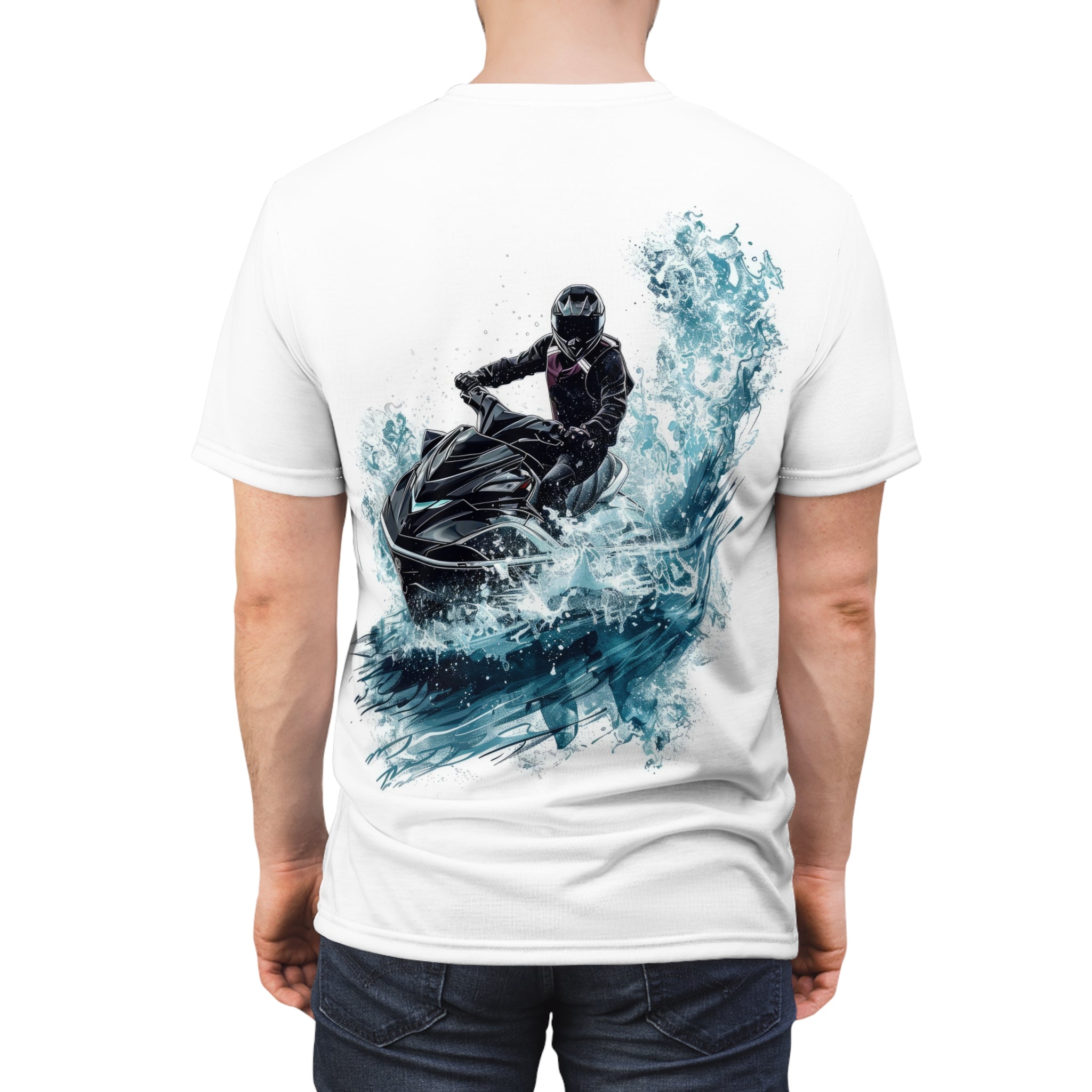 The Dark Skier - jet ski - splash - t-shirt