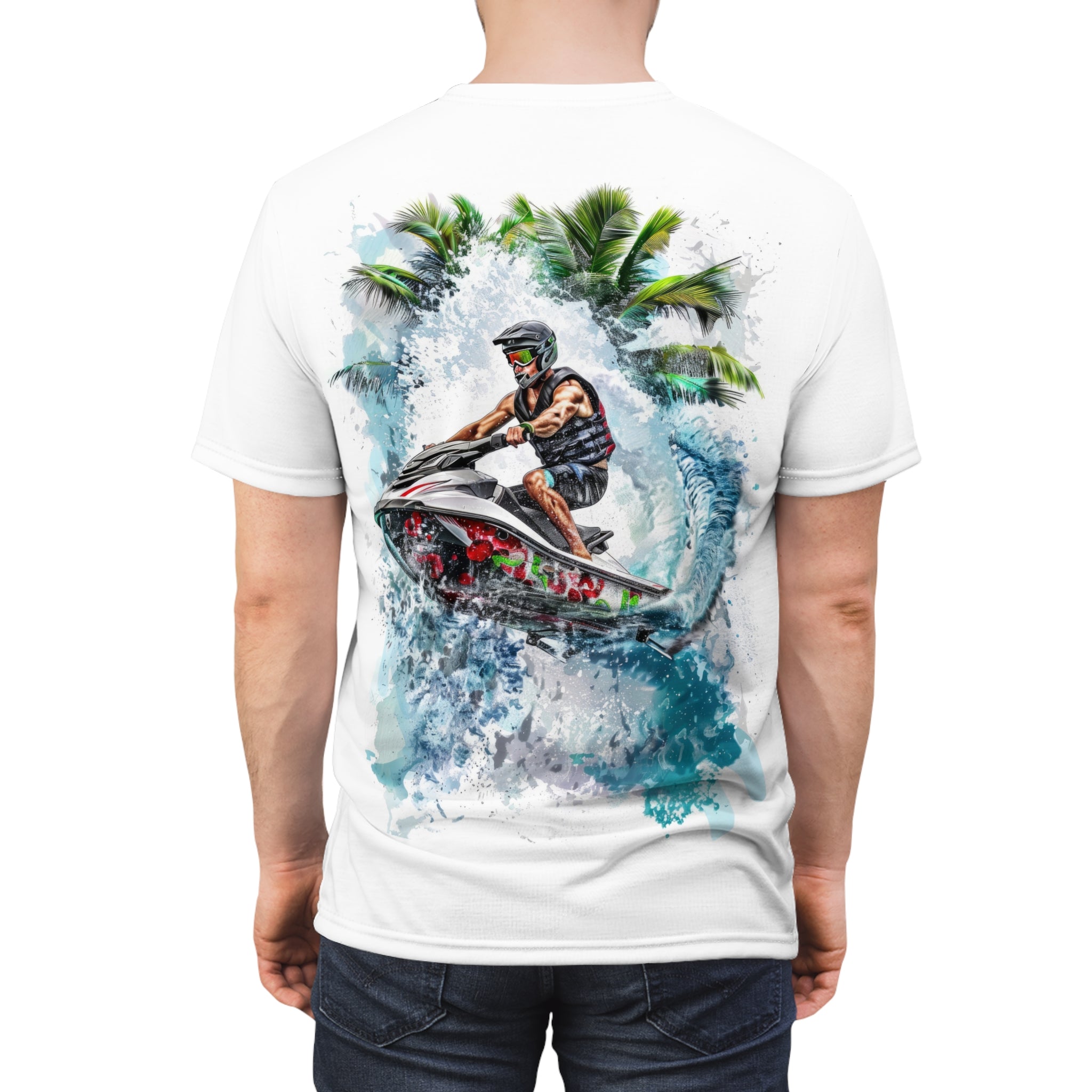 Tropical Jet Skier in the tropics - t-shirt - waterspouts - jet ski