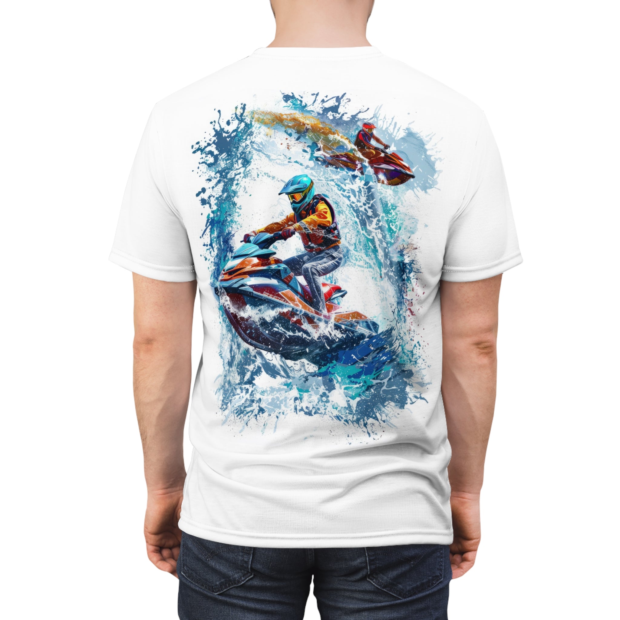 Watercolor Splash - Jet ski - water splash - t-shirt